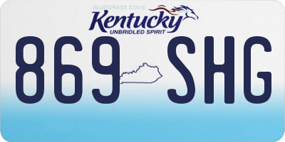 KY license plate 869SHG