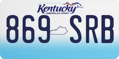 KY license plate 869SRB
