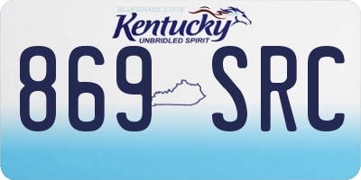 KY license plate 869SRC