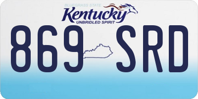 KY license plate 869SRD