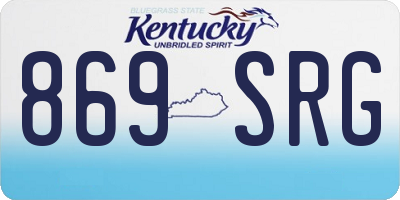 KY license plate 869SRG