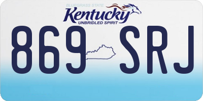 KY license plate 869SRJ