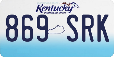 KY license plate 869SRK