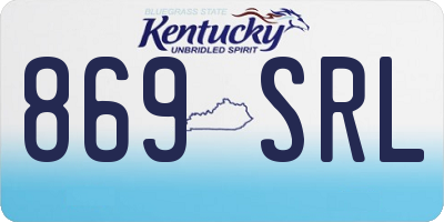 KY license plate 869SRL