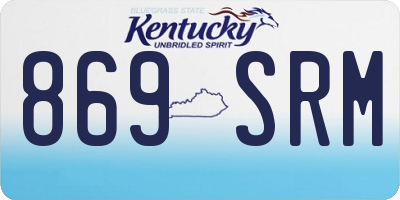 KY license plate 869SRM