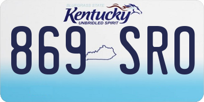 KY license plate 869SRO