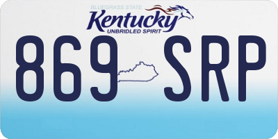 KY license plate 869SRP