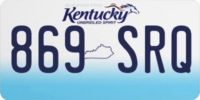 KY license plate 869SRQ