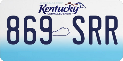 KY license plate 869SRR