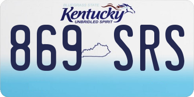 KY license plate 869SRS