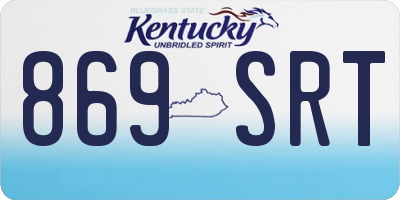 KY license plate 869SRT