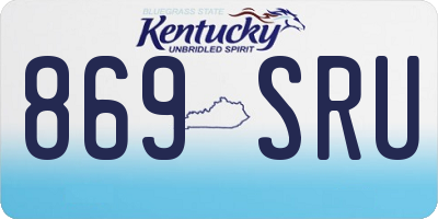 KY license plate 869SRU