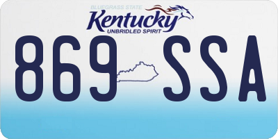 KY license plate 869SSA