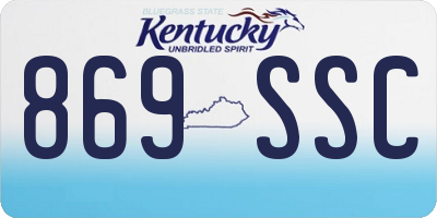 KY license plate 869SSC
