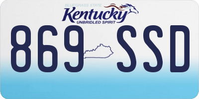 KY license plate 869SSD