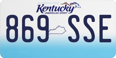 KY license plate 869SSE