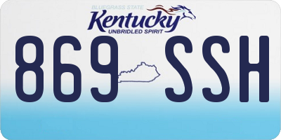 KY license plate 869SSH