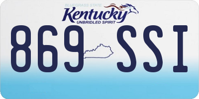 KY license plate 869SSI