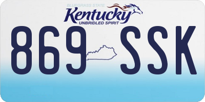KY license plate 869SSK