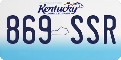 KY license plate 869SSR