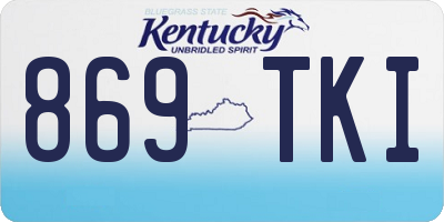 KY license plate 869TKI