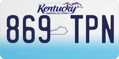 KY license plate 869TPN