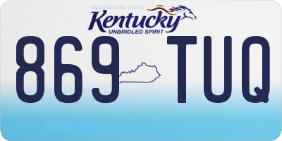 KY license plate 869TUQ