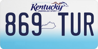 KY license plate 869TUR
