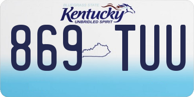 KY license plate 869TUU