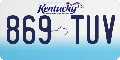 KY license plate 869TUV
