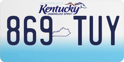 KY license plate 869TUY