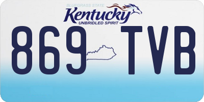 KY license plate 869TVB