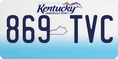 KY license plate 869TVC