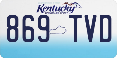 KY license plate 869TVD