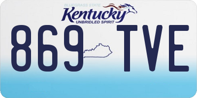 KY license plate 869TVE