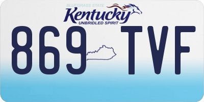 KY license plate 869TVF