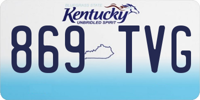KY license plate 869TVG