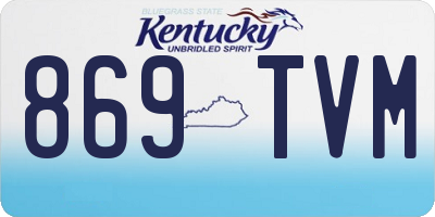 KY license plate 869TVM