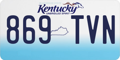 KY license plate 869TVN
