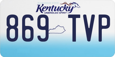 KY license plate 869TVP