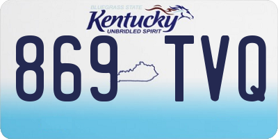 KY license plate 869TVQ