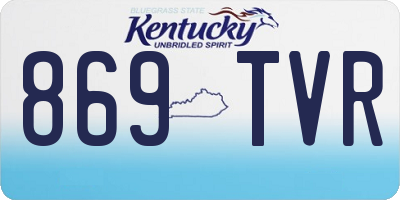 KY license plate 869TVR
