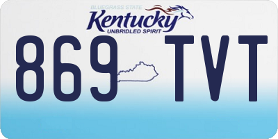 KY license plate 869TVT