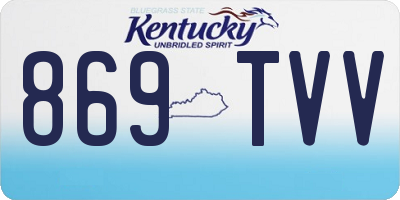 KY license plate 869TVV