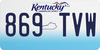 KY license plate 869TVW