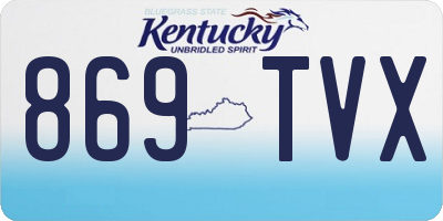 KY license plate 869TVX