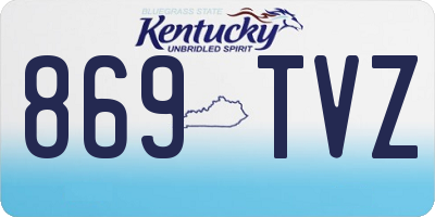 KY license plate 869TVZ