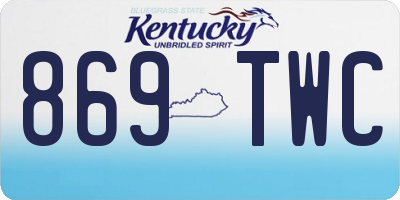 KY license plate 869TWC