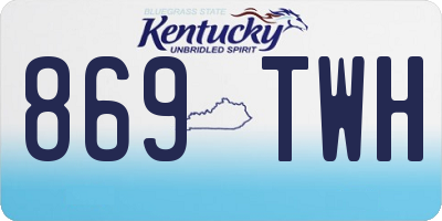 KY license plate 869TWH