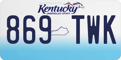 KY license plate 869TWK